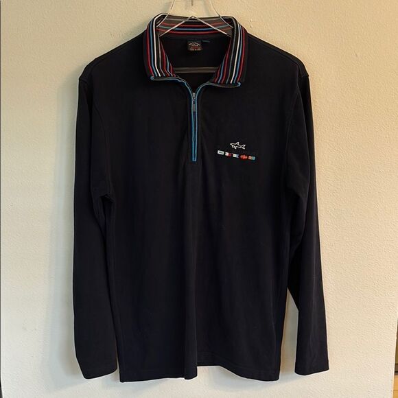 Vintage Paul & Shark Yachting 1/4 Zip Knit Shirt Embroidered Italy Size L - Picture 1 of 10